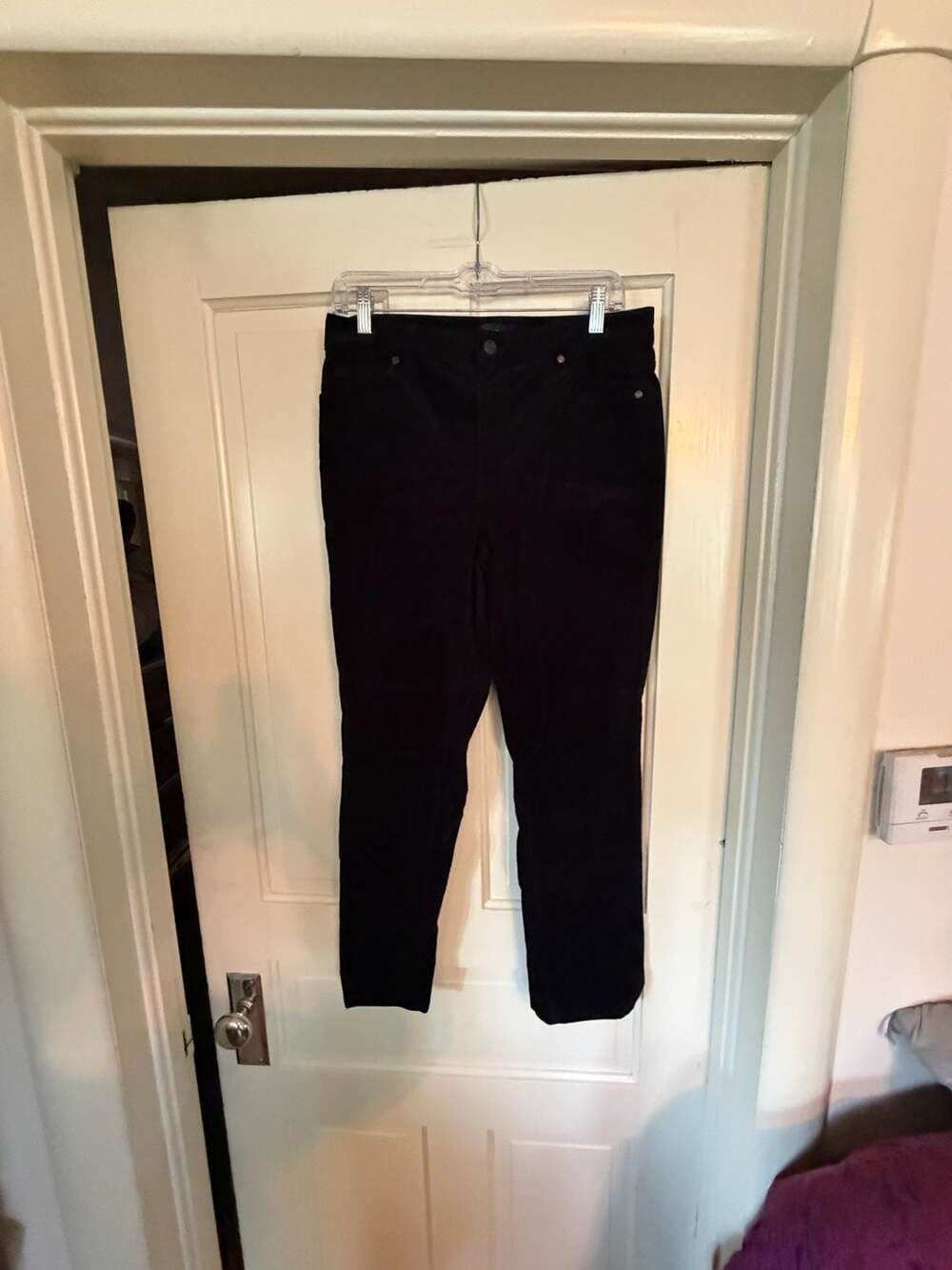 Talbots Black Corduroy Straight Leg Pants Size 8P